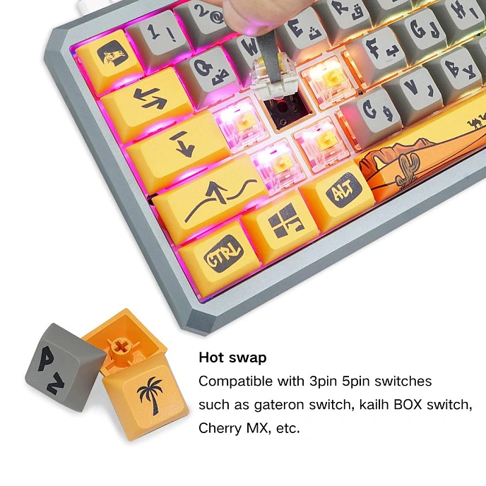 Keyboards Camel Tech The Oasis Yellow Switch Grey - img.4