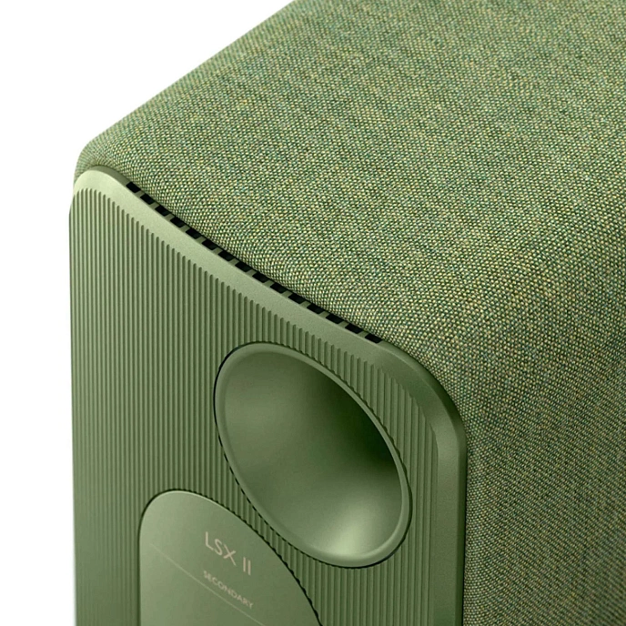 Bookshelf speakers KEF LSX II Olive Green + KEF S1 Floor Stand Black - img.4