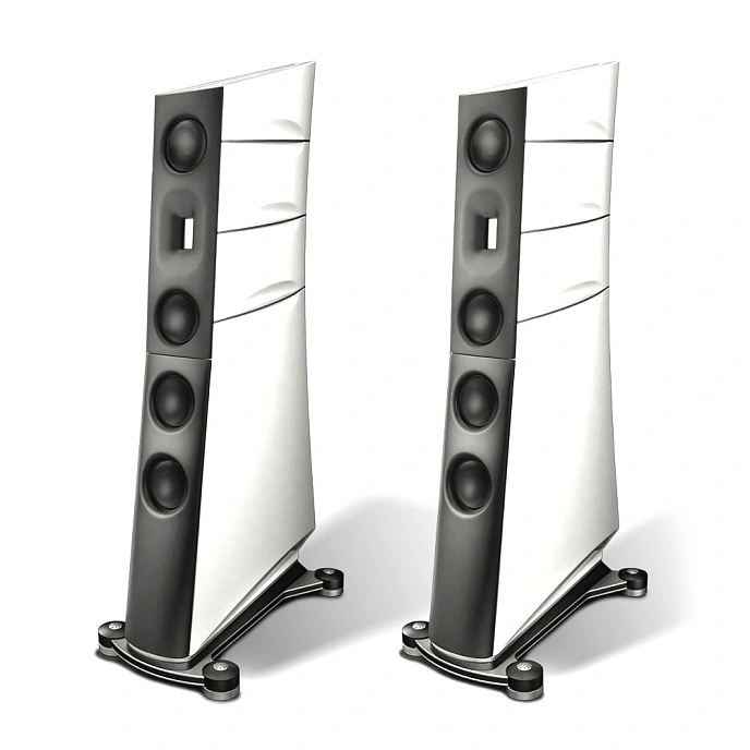 Floorstanding Speakers Borresen M3 White Piano Lacquer - img.0