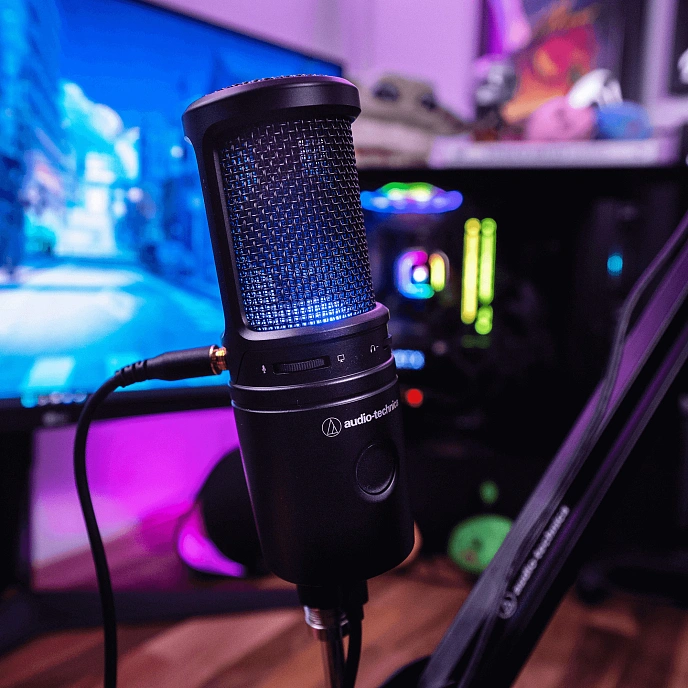 Microphone for streaming and gaming Audio-Technica AT2020 USB-X Black - img.5