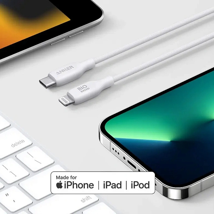 Cable Anker 542 USB-C to Lightning Cable White 0.9m - img.1