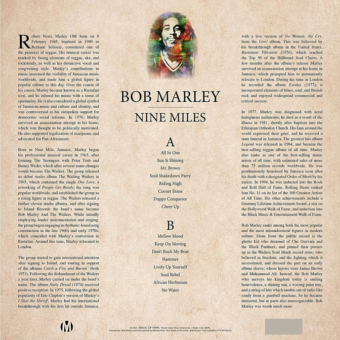 Vinyl Record Bob Marley - Nine Miles (Limited Edition Yellow) LP - img.1
