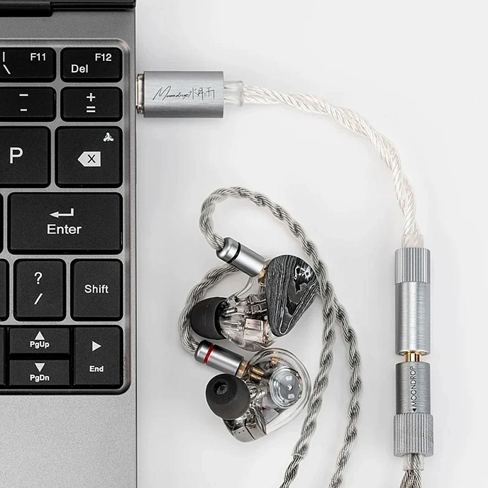 Headphone amplifier with DAC MoonDrop Echo-A Silver - img.1