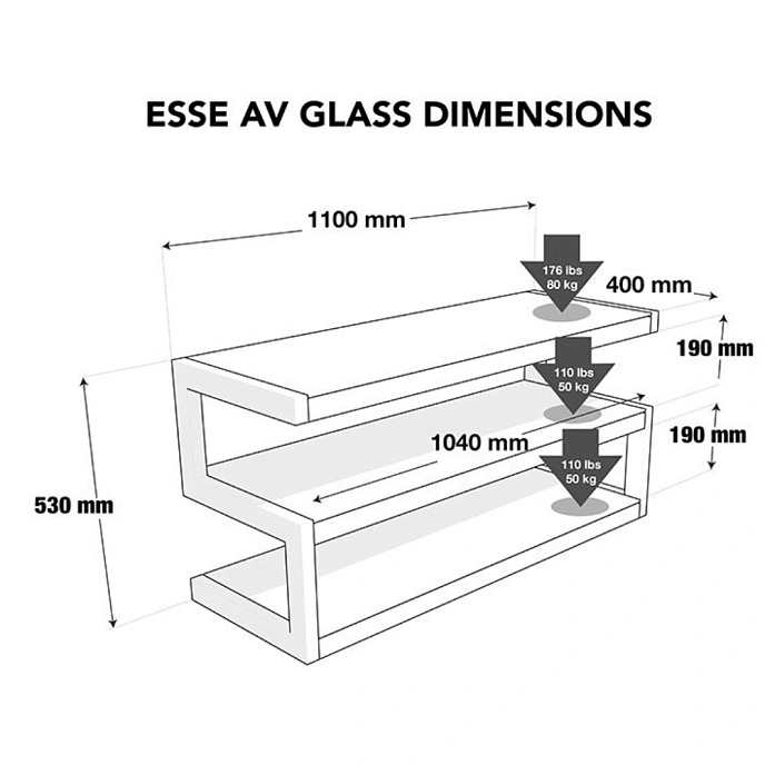 Hi-Fi Stand NorStone Esse AV Black (satin/frosted) - img.4