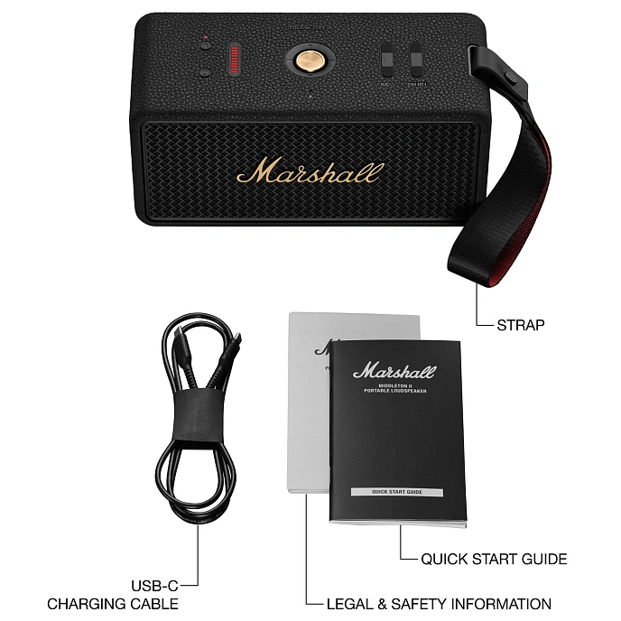 Portable speaker Marshall Middleton II Black & Brass - img.4