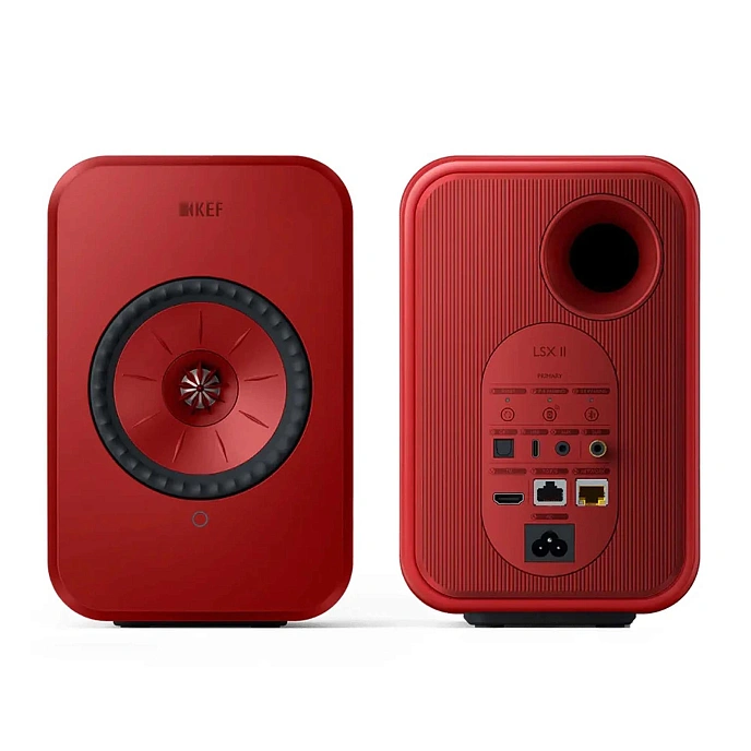Bookshelf speakers KEF LSX II Lava Red + KEF S1 Floor Stand Black - img.4