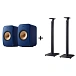 Kit KEF LSX II Cobalt Blue + KEF S1 Floor Stand Grey - img.0