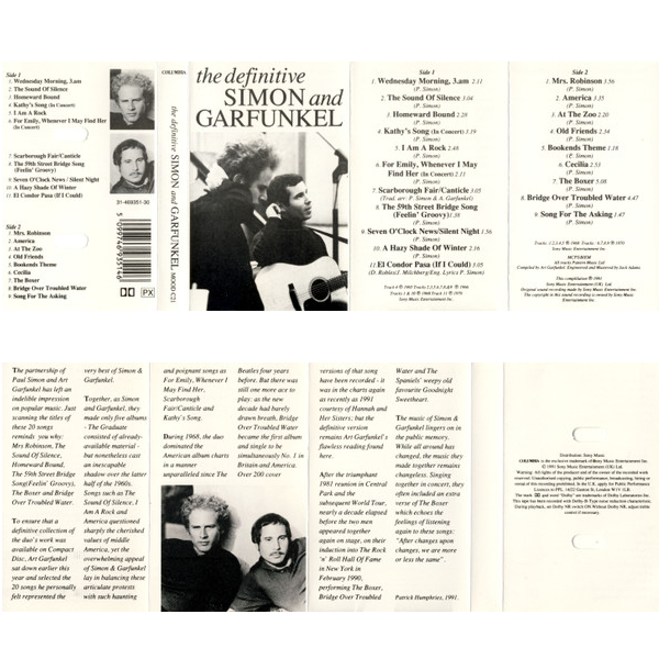 Сassette Tape Simon & Garfunkel - The Definitive - img.5