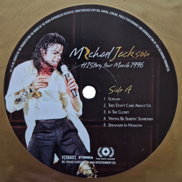 Vinyl Record Michael Jackson – HIStory Tour Manila 1996 (Unofficial Release, Gold) - 2LP - img.4