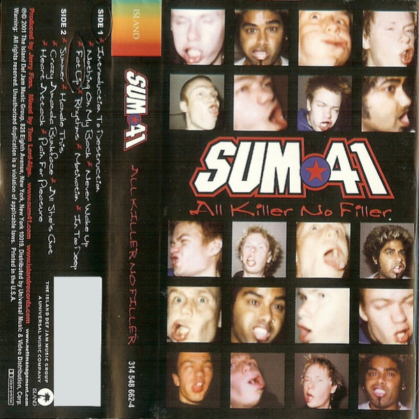 Сassette Tape Sum 41 - All Killer No Filler - img.1