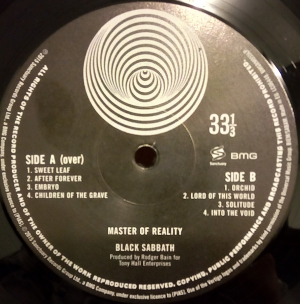 Vinyl Record Black Sabbath - Master Of Reality - img.2