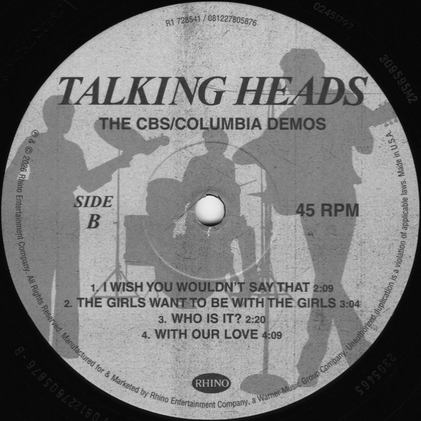 Vinyl Record Talking Heads - The CBS/Columbia Demos (RSD) (Limited) - 2LP - img.5
