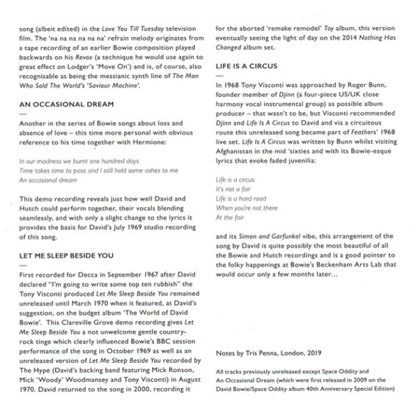 Vinyl Record David Bowie With John 'Hutch' Hutchinson – Clareville Grove Demos - 3LP - img.6