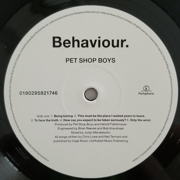 Vinyl Record Pet Shop Boys - Behaviour. - img.3
