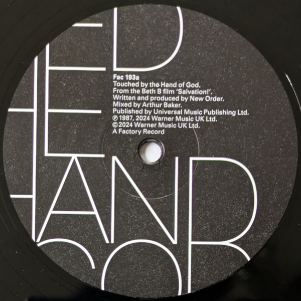 Vinyl Record New Order - Touched By The Hand Of God LP - img.3