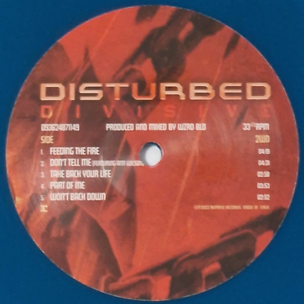 Vinyl Record Disturbed – Divisive (Limited Edition, Blue Translucent) LP - img.7