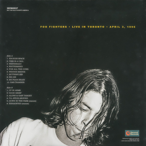 Vinyl Record Foo Fighters – Live In Toronto - 1996 (Yellow) LP - img.2