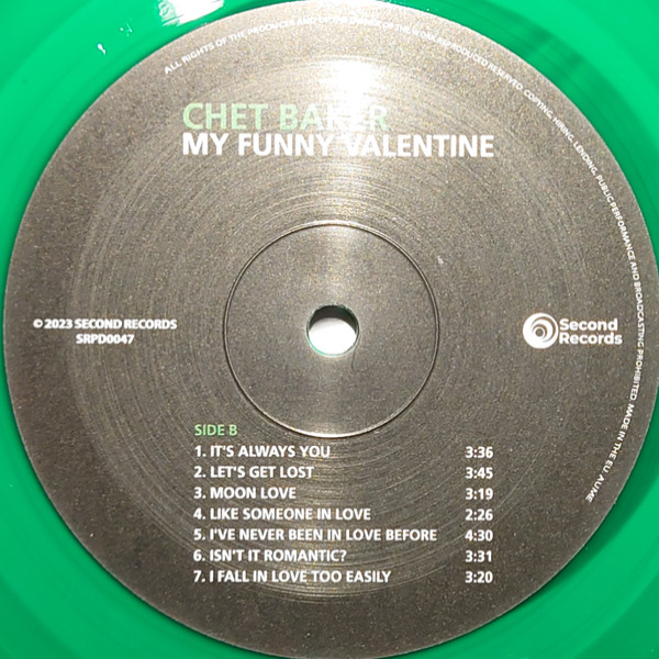 Vinyl Record Chet Baker – My Funny Valentine (Green) LP - img.6