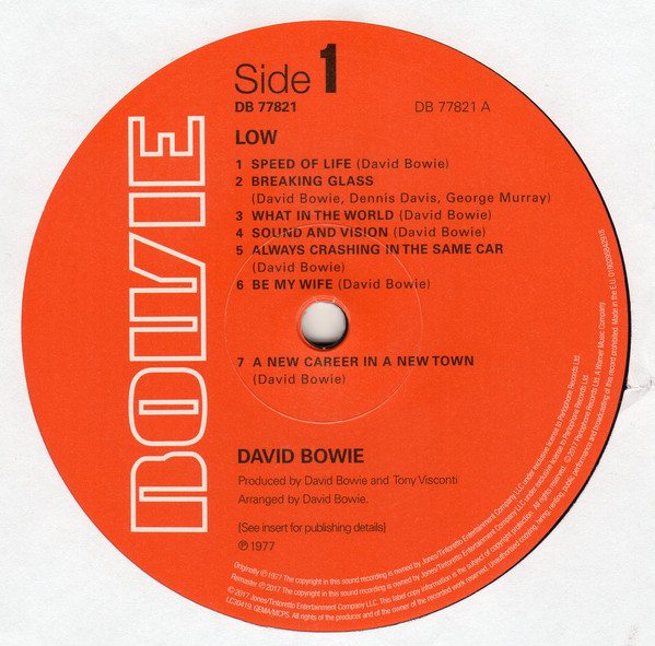 Vinyl Record David Bowie - Low - img.2