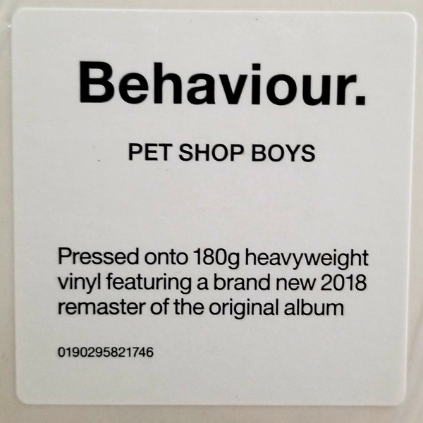 Vinyl Record Pet Shop Boys - Behaviour. - img.1