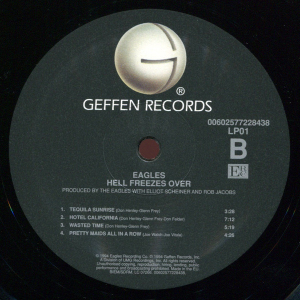Vinyl Record Eagles - Hell Freezes Over - img.3