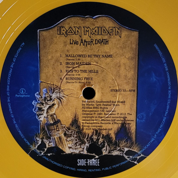 Vinyl Record Iron Maiden - Live After Death (Yellow & Blue) (RSD) - 2LP - img.7