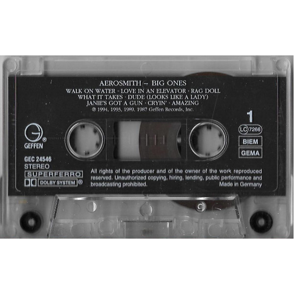 Сassette Tape Aerosmith - Big Ones - img.8