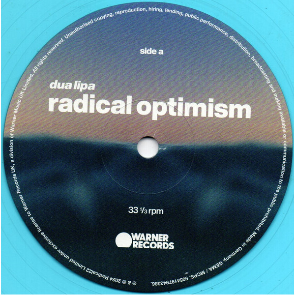 Vinyl Record Dua Lipa – Radical Optimism Curacao Blue LP - img.4