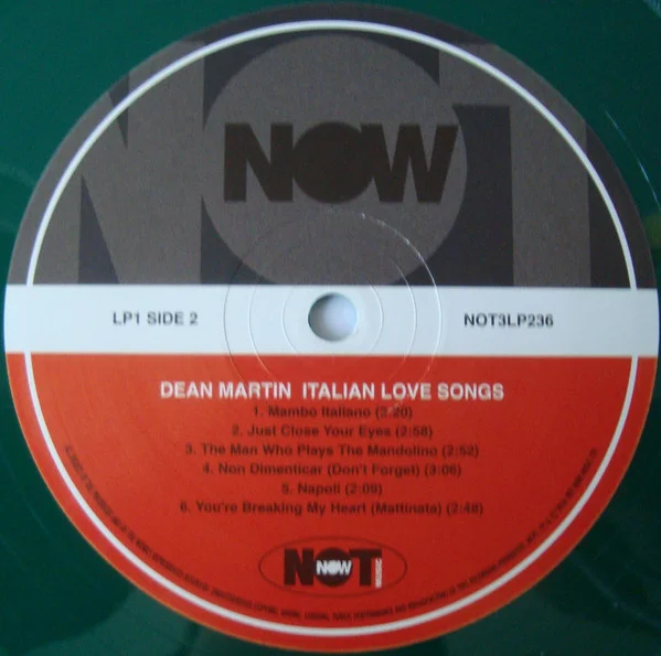 Vinyl Record Dean Martin - Italian Love Songs LP - img.3
