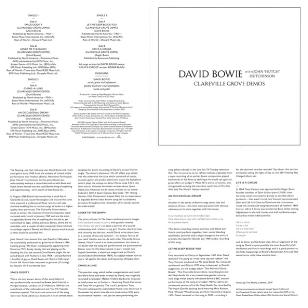 Vinyl Record David Bowie With John 'Hutch' Hutchinson – Clareville Grove Demos - 3LP - img.4