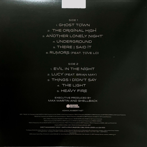 Vinyl Record Adam Lambert - The Original High LP - img.2