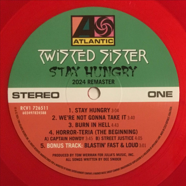 Vinyl Record Twisted Sister - Stay Hungry (40th Anniversary Edition,Translucent Red) - 2LP - img.3