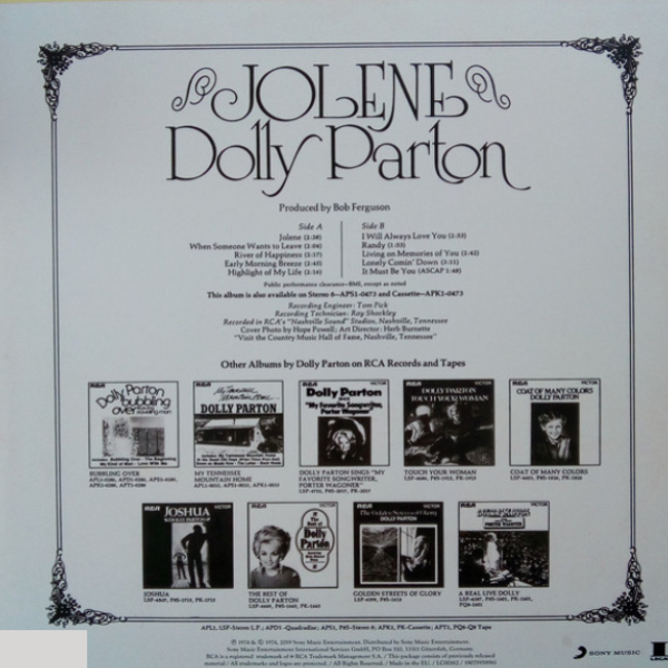 Vinyl Record Dolly Parton - Jolene LP - img.1