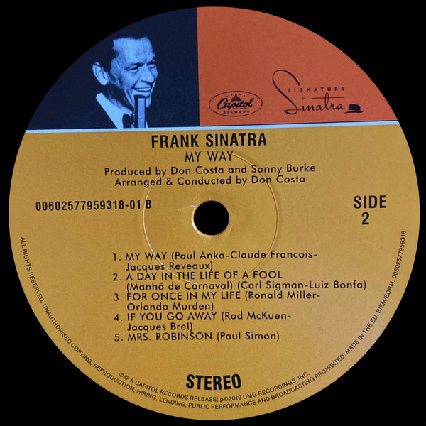 Vinyl Record Frank Sinatra – My Way - 50th Anniversary LP - img.3