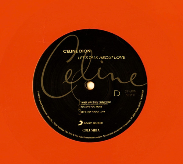 Vinyl Record Celine Dion – Let's Talk About Love - Orange - 2LP - img.2