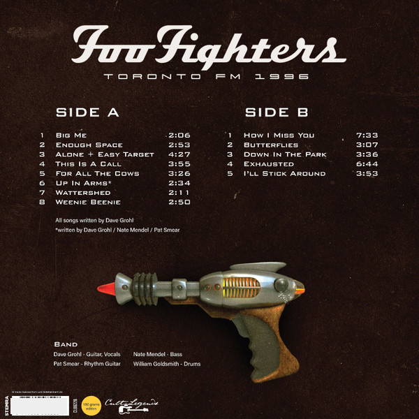 Vinyl Record Foo Fighters - Live In Toronto - 1996 (Live Radio Broatcast) LP - img.2