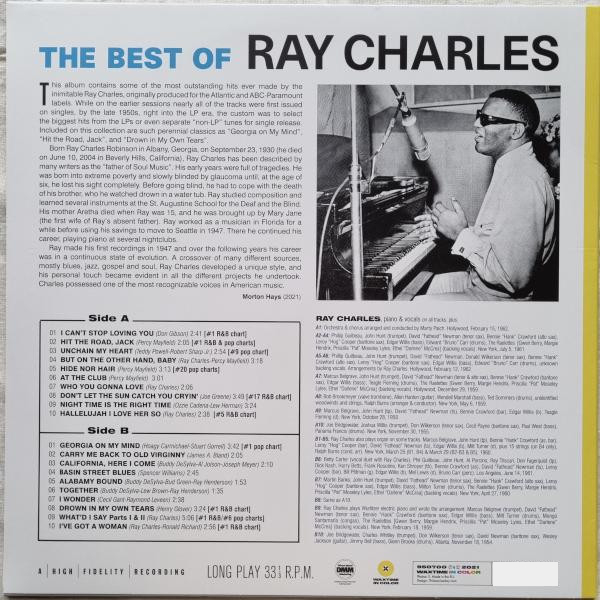 Vinyl Record Ray Charles – The Best Of Ray Charles (Yellow) LP - img.1