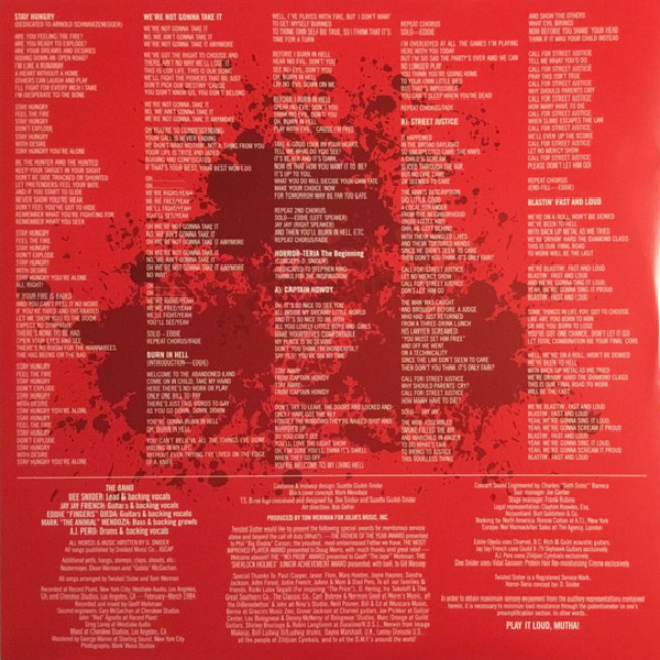 Vinyl Record Twisted Sister - Stay Hungry (40th Anniversary Edition,Translucent Red) - 2LP - img.7