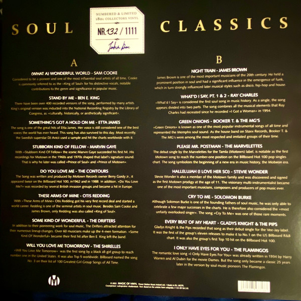 Vinyl Record Various – Soul Classics - Gold Marbled - LP - img.1