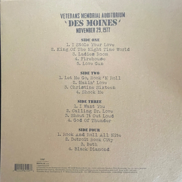 Vinyl Record Kiss – Off The Soundboard: Live in Des Moines - 2LP - img.1