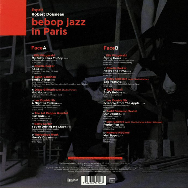 Vinyl Record Various – Bebop Jazz In Paris LP - img.1