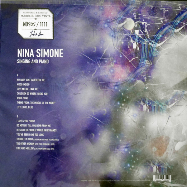 Vinyl Record Nina Simone – Singing And Piano - Blue Marbled - LP - img.1