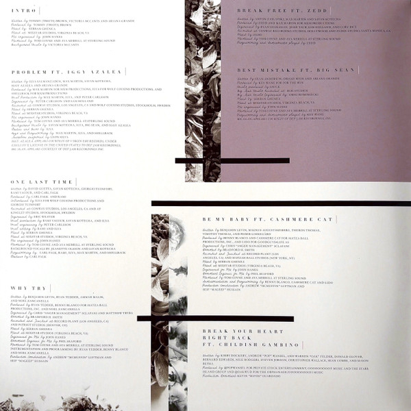 Vinyl Record Ariana Grande - My Everything (Lavender With Blue Marble) LP - img.2