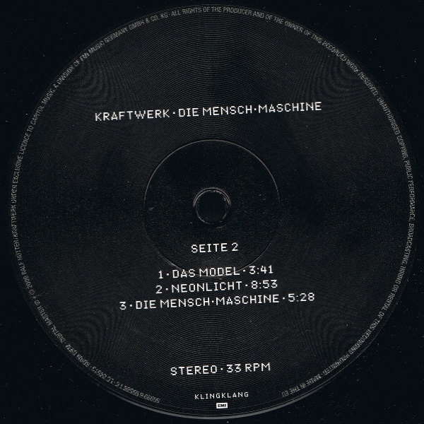 Vinyl Record Kraftwerk - Die Mensch Maschine LP - img.3