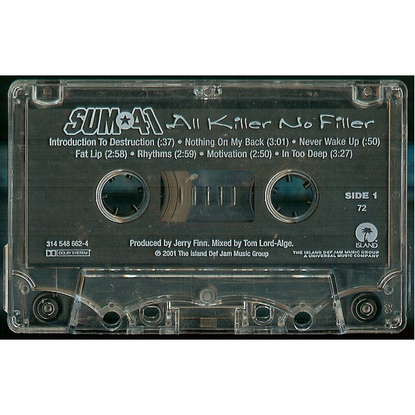 Сassette Tape Sum 41 - All Killer No Filler - img.3