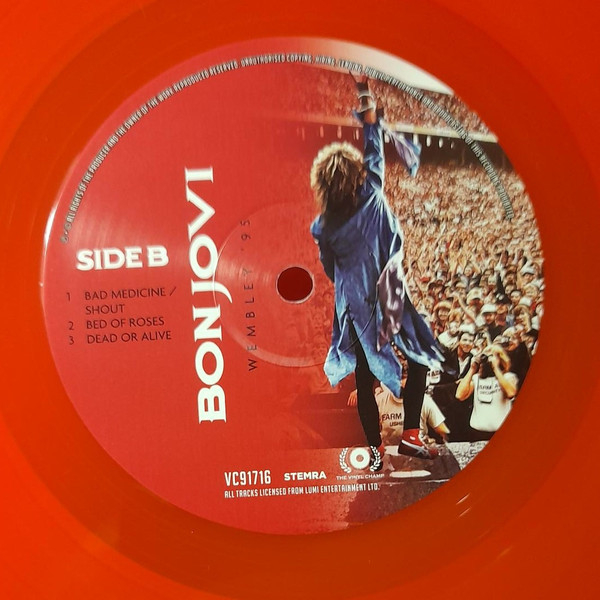 Vinyl Record Bon Jovi – Wembley Archives 95 (Transparent Orange) LP - img.3