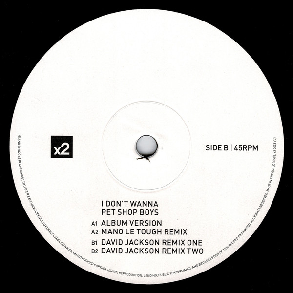 Vinyl Record Pet Shop Boys – I Don't Wanna LP - img.4