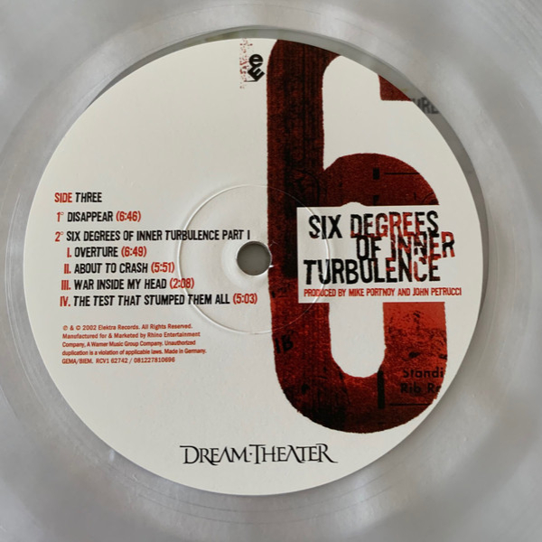 Vinyl Record Dream Theater – Six Degrees Of Inner Turbulence (Clear) - 2LP - img.6