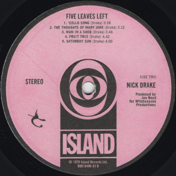 Vinyl Record Nick Drake - Five Leaves Left LP - img.4