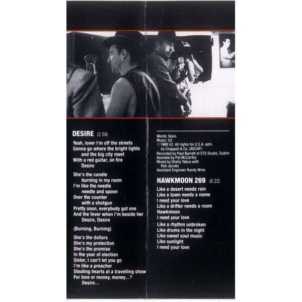 Сassette Tape U2 - Rattle And Hum - img.7